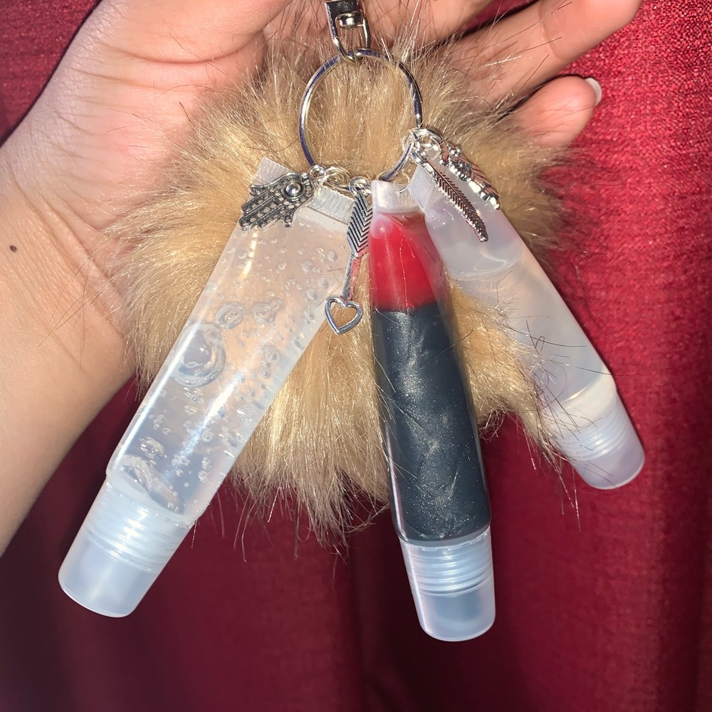 Lip gloss keychain